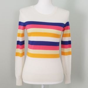 Banana Republic Multicolor Striped Crew Neck Sweater